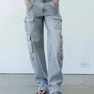 Zara Light blue Cargo Pants